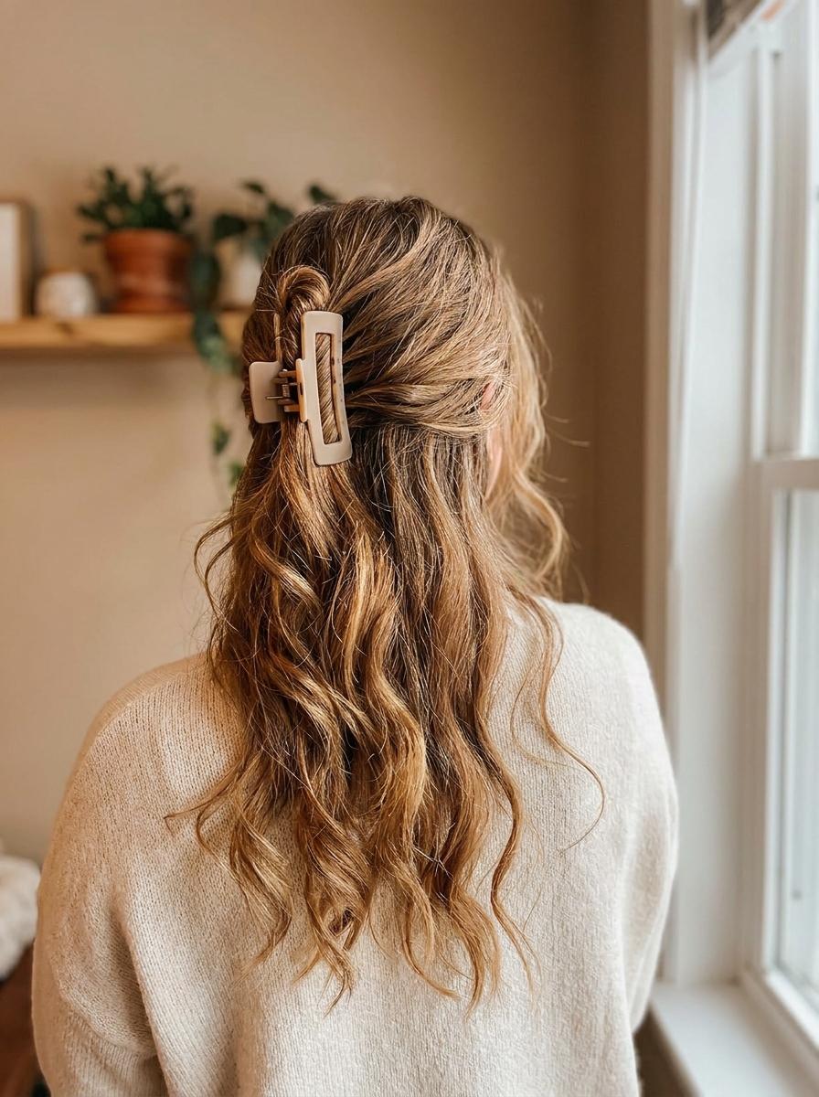 Claw Clip Frisur für lange Haare - schöne Frisur für lange Haare